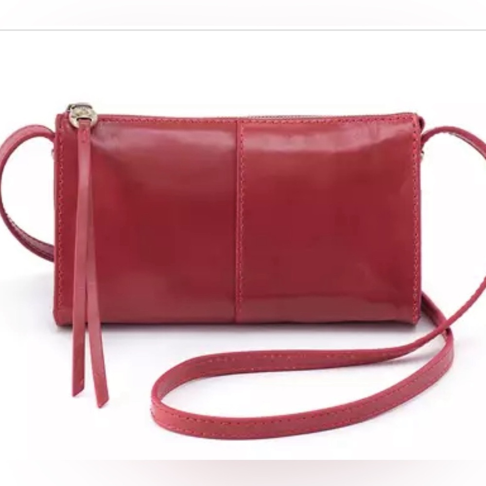 НОВО Jewel Leather Crossbody Bag Cranberry Red Small Bag Purse AUTHENTIC